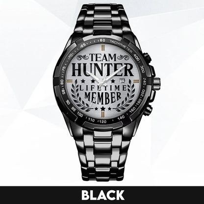 HUNTER 13K1-437 Alloy-Quatz-Men Watch, Personalized Premium Gift for Anniversary