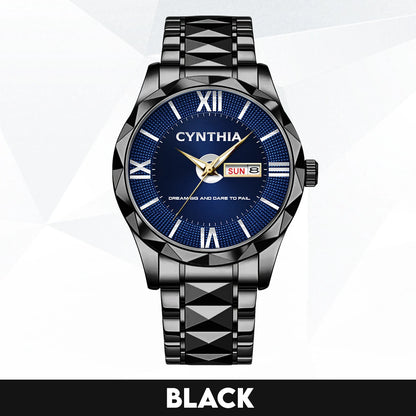 Blue & Silver Watch Dream Big and Dare to Fail CYNTHIA M1-W36