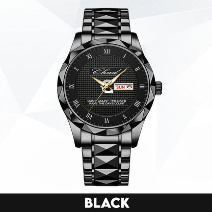 Silver & Black Watch Make the Days Count CHAD M1-W34