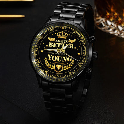 YOUNG 13K1-442 Personalized Watch, Premium Gift for Anniversary