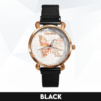 They Whisper To Her You Can't Withstand The Storm Golden Rose Watch CAROLINA M1-W19