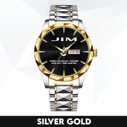 Gold & Black Watch Time You Enjoy Wasting Was Not Time Wasted JIM M1-W35