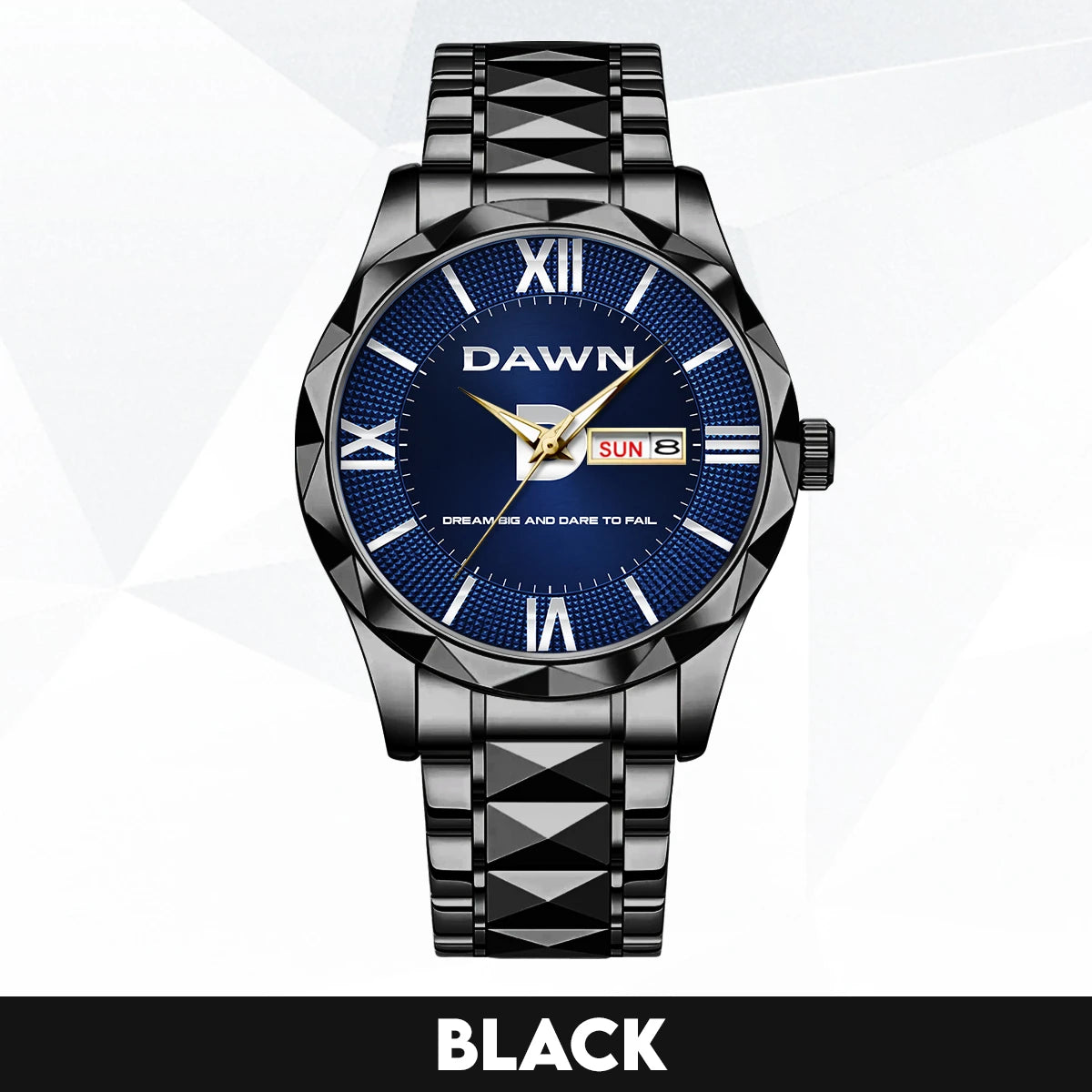Blue & Silver Watch Dream Big and Dare to Fail DAWN M1-W36