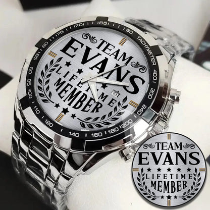 EVANS 13K1-437 Alloy-Quatz-Men Watch, Personalized Premium Gift for Anniversary