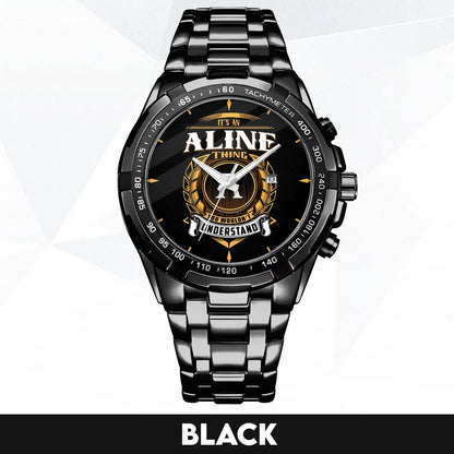 ALINE 13K2-434 Alloy-Quatz-Men Watch, Personalized Premium Gift for Anniversary