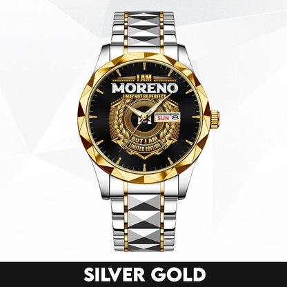 I Am Name I May Not Be Perfect Gold Watch MORENO M1-W41