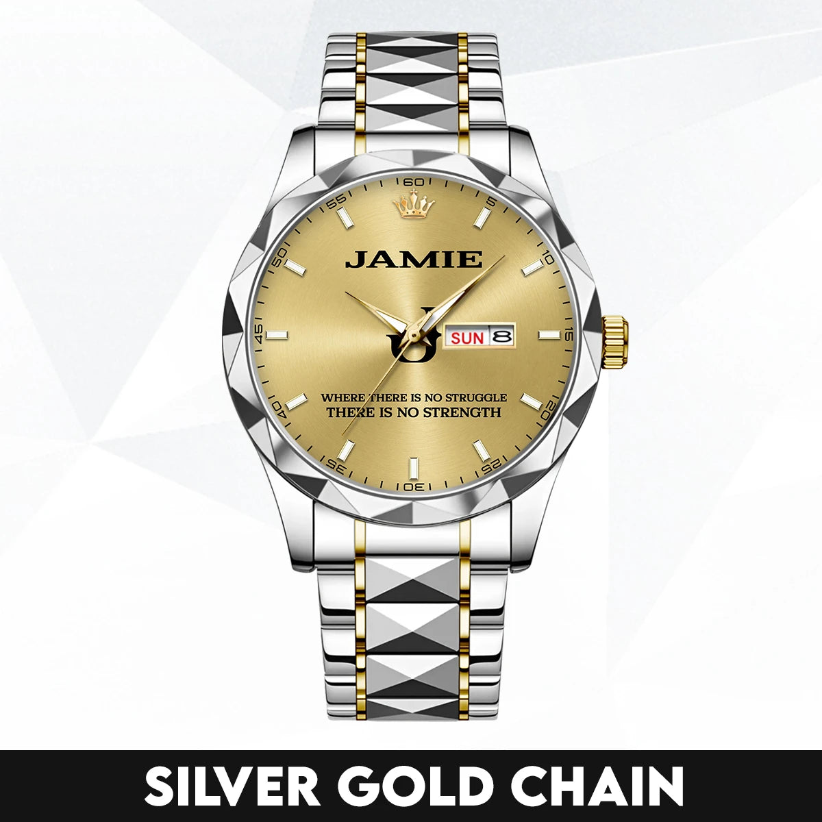 No Struggle No Strength Luxury Gold Watch JAMIE M1-W27