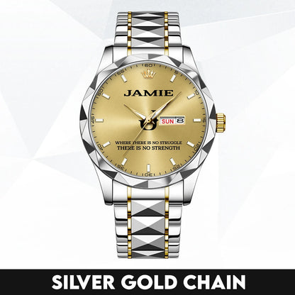 No Struggle No Strength Luxury Gold Watch JAMIE M1-W27