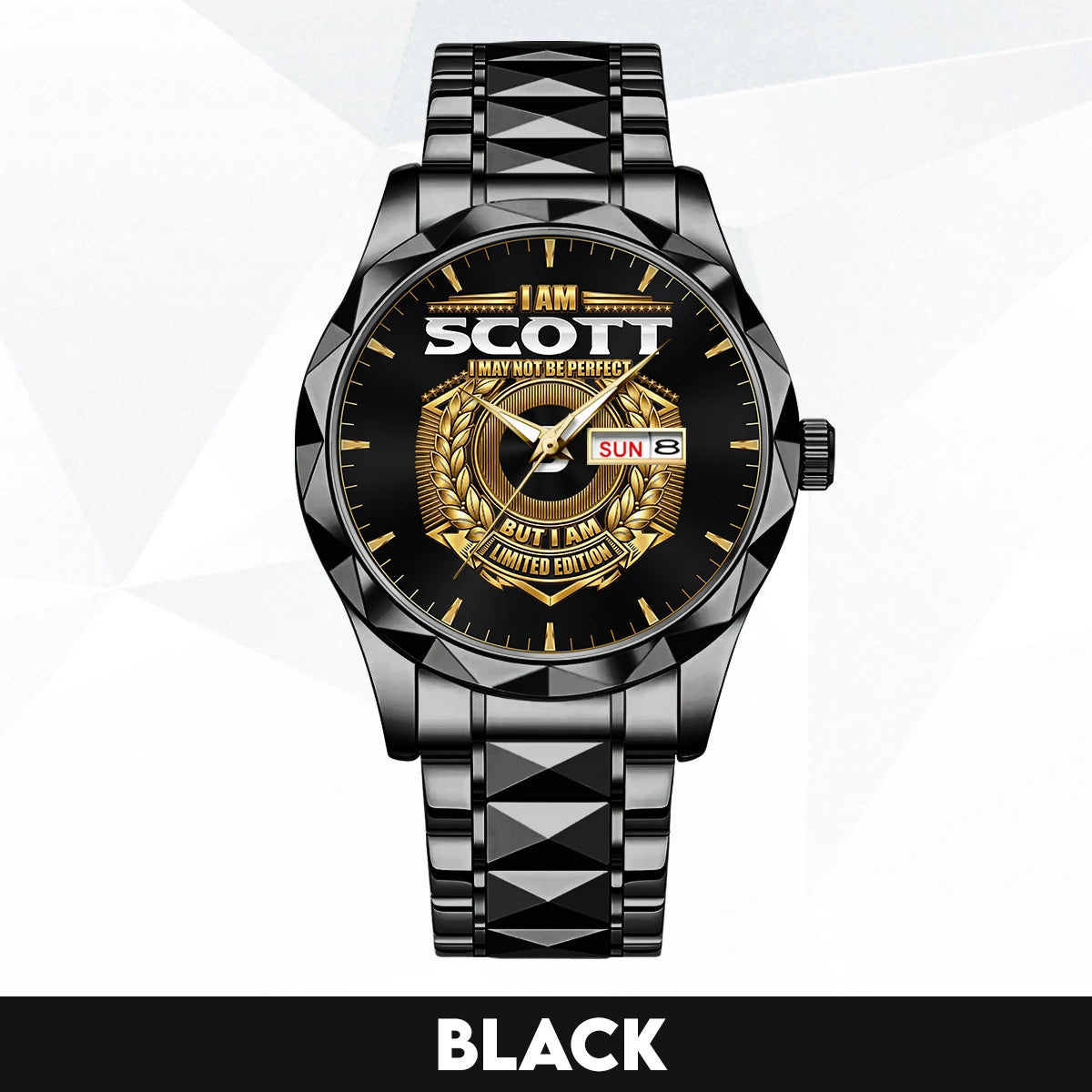 I Am Name I May Not Be Perfect Gold Watch SCOTT M1-W41