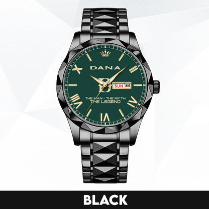 The Man The Myth The Legend Gold & Green Watch DANA M1-W32