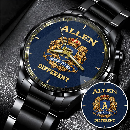 Personalized Born to Be Different Gold Logo Blue Watch ALLEN M1-W25