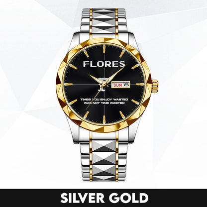 Gold & Black Watch Time You Enjoy Wasting Was Not Time Wasted FLORES M1-W35