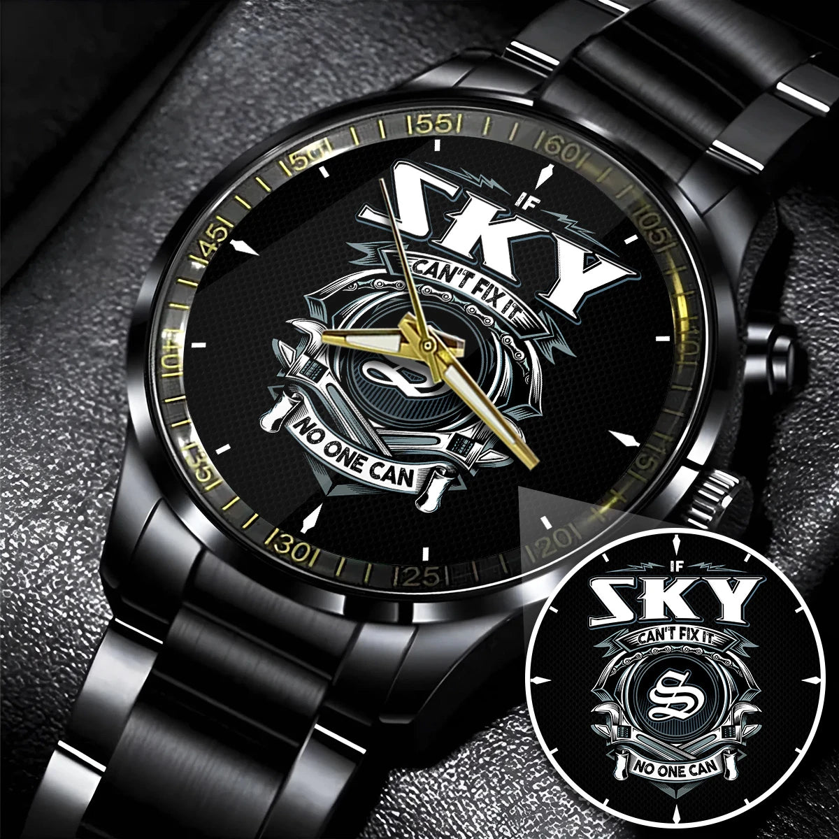 SKY 13K1-447 – Personalized Name Watch “If Can’t Fix It, No One Can”