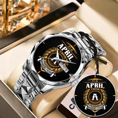 APRIL 13K1-434 Luxury Alloy-Men Watch, Personalized Premium Gift for Anniversary
