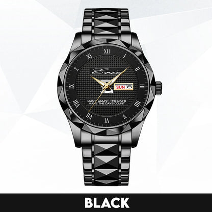 Silver & Black Watch Make the Days Count ERIC M1-W34