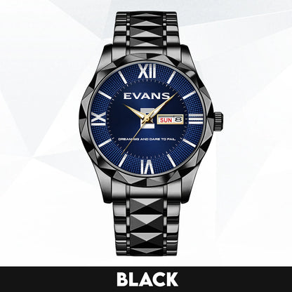 Blue & Silver Watch Dream Big and Dare to Fail EVANS M1-W36