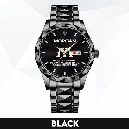 Your Time Is Limited Don't Waste It Living Someone Else's Life Silver Watch MORGAN M1-W30