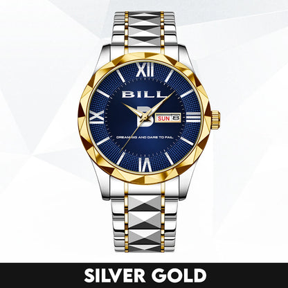 Blue & Silver Watch Dream Big and Dare to Fail BILL M1-W36