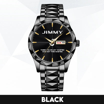 Gold & Black Watch Time You Enjoy Wasting Was Not Time Wasted JIMMY M1-W35
