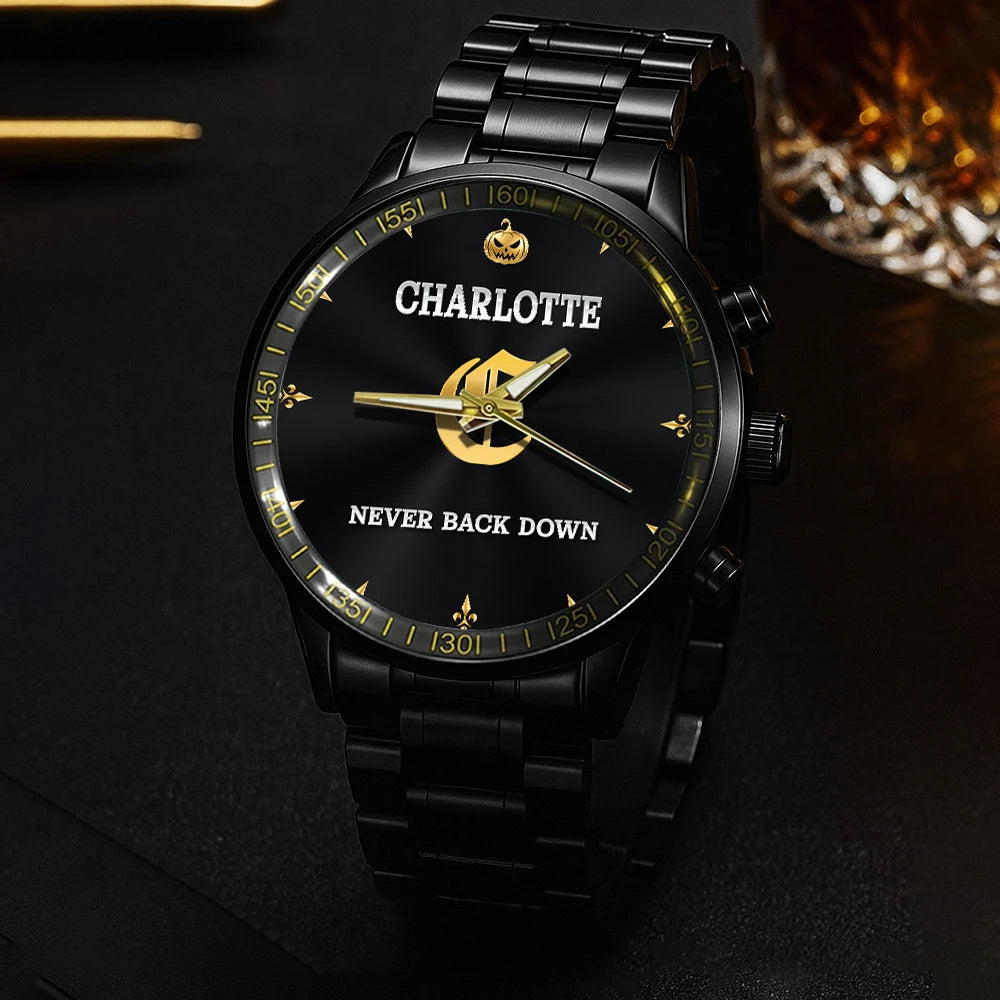 Never Back Down Halloween Pumpkin Watch CHARLOTTE M1-W20